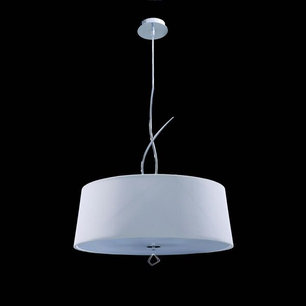PENDANT 4L CHROME - OFF WHITE SHADE