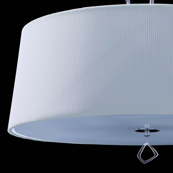 PENDANT 4L CHROME - OFF WHITE SHADE