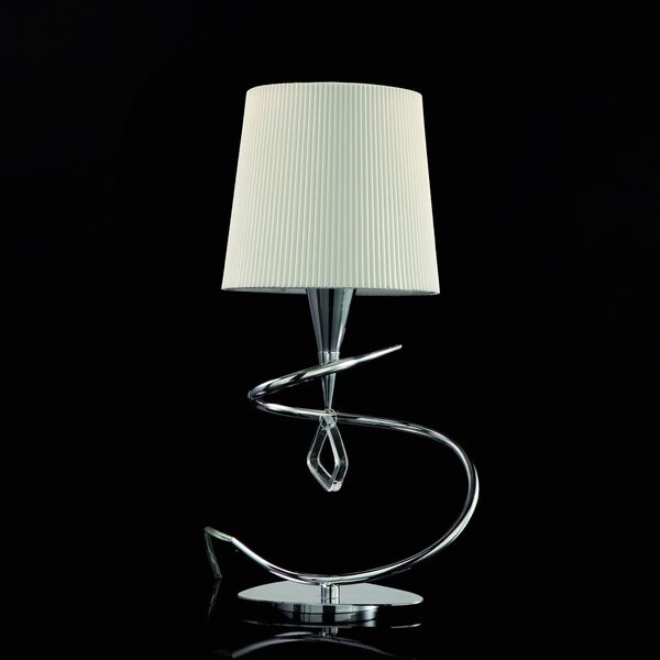 TABLE LAMP 1L CHROME - OFF WHITE SHADE