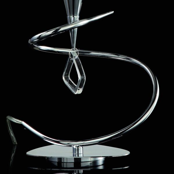 TABLE LAMP 1L CHROME - OFF WHITE SHADE