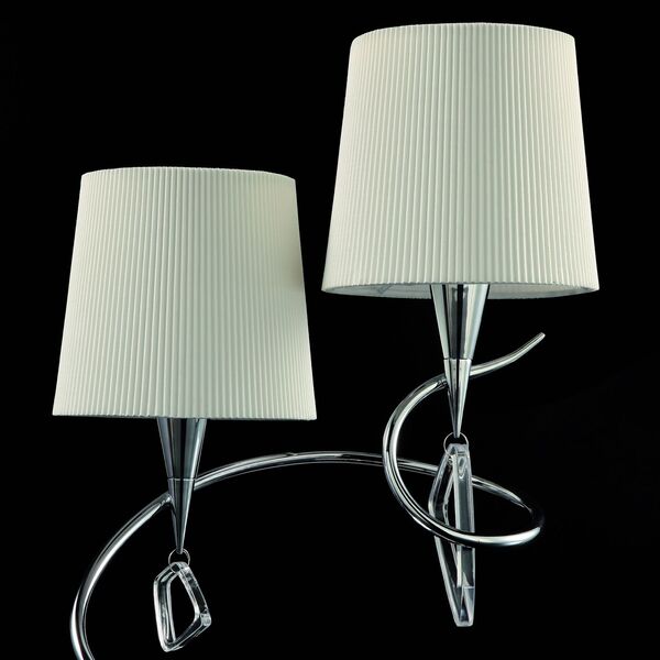 TABLE LAMP 2L CHROME - OFF WHITE SHADE