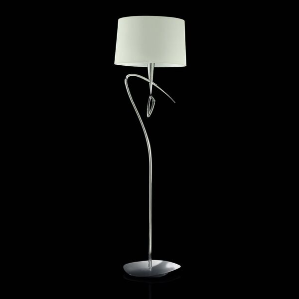 FLOOR LAMP 4L [CHROME - OFF WHITE SHADE]