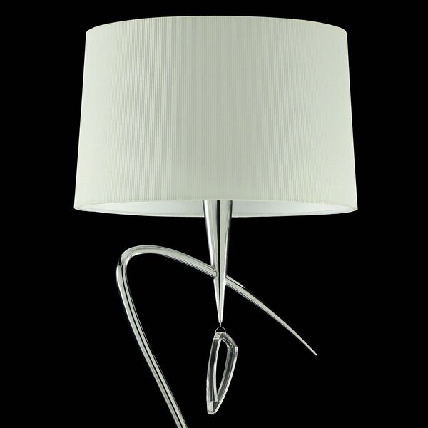 FLOOR LAMP 4L [CHROME - OFF WHITE SHADE]