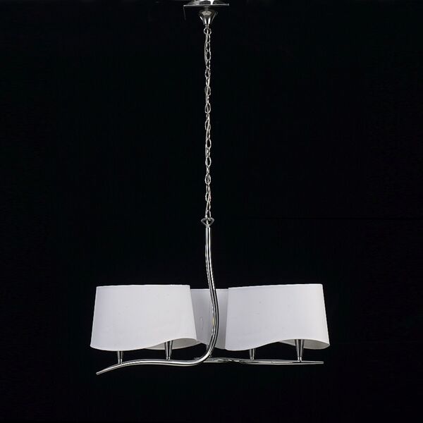 PENDANT 6L [CHROME - OFF WHITE SHADE]