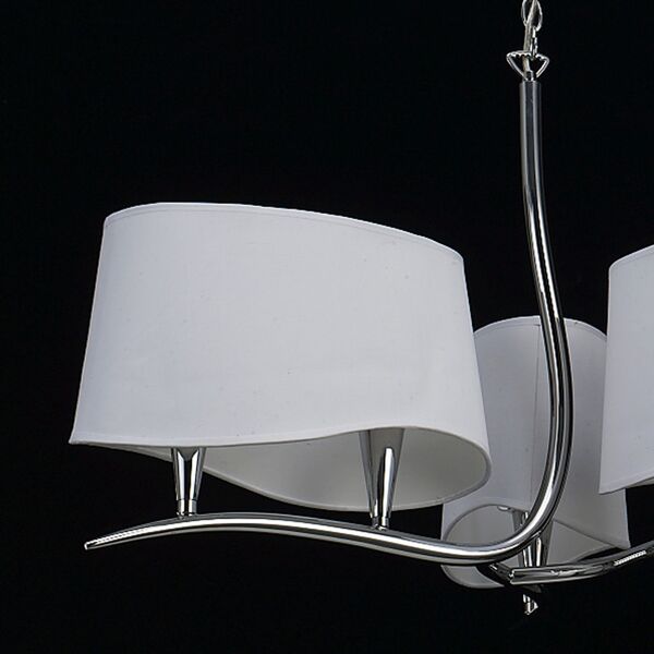 PENDANT 6L [CHROME - OFF WHITE SHADE]