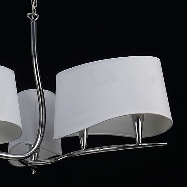 PENDANT 6L [CHROME - OFF WHITE SHADE]