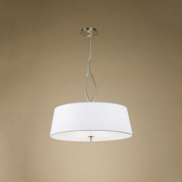 PENDANT 4L [ANTIQUE BRASS - OFF WHITE SHADE]
