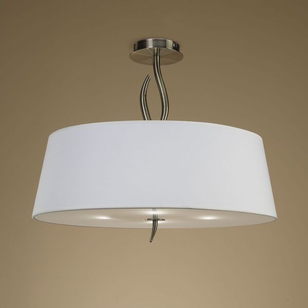 SEMICEILING 4L [ANTIQUE BRASS - OFF WHITE SHADE]
