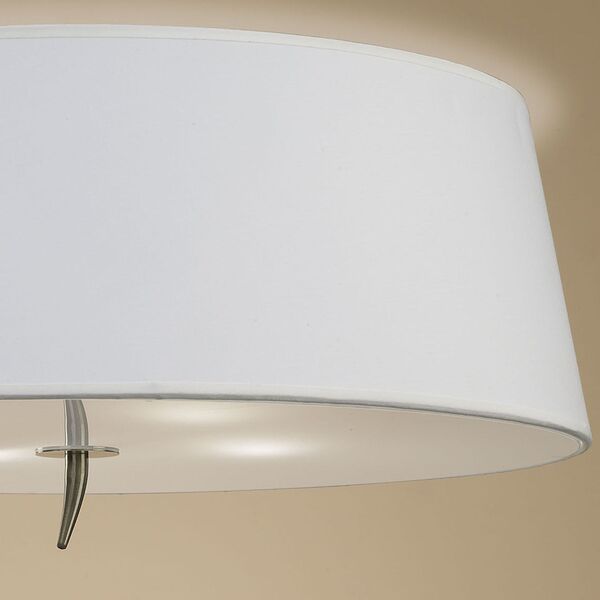 CELILING 4L ANTIQUE BRASS - OFF WHITE SHADE