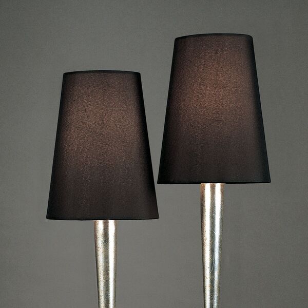 TABLE LAMP 2L SILVER PAINTED