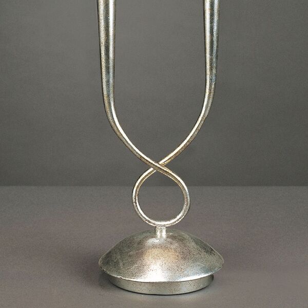 TABLE LAMP 2L SILVER PAINTED