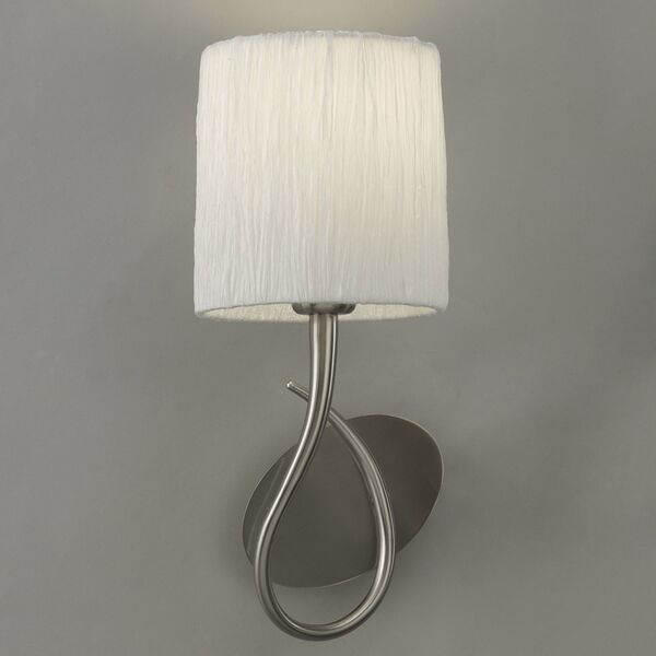Бра Mantra Lua [WALL LAMP 1L SATIN NICKEL + WHITE SHADE]