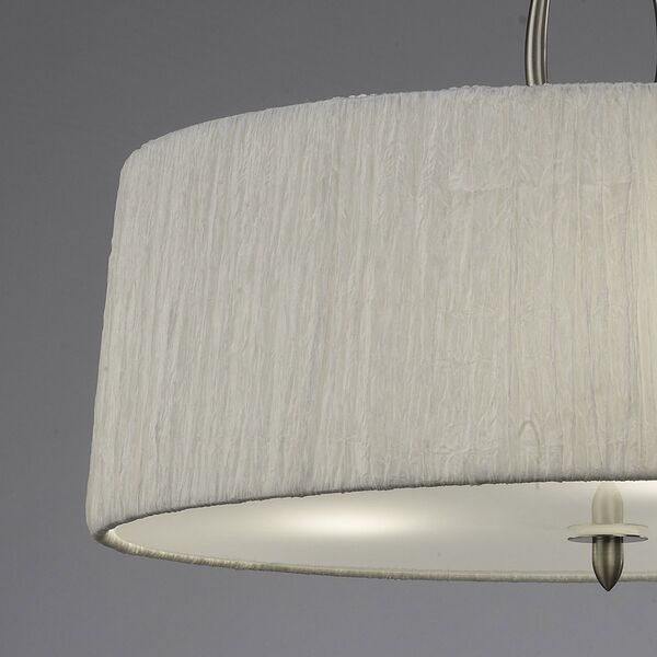 PENDANT 3L [SATIN NICKEL + WHITE SHADE]