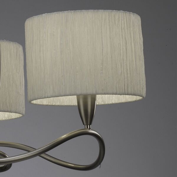 PENDANT 3L [SATIN NICKEL + WHITE SHADE]