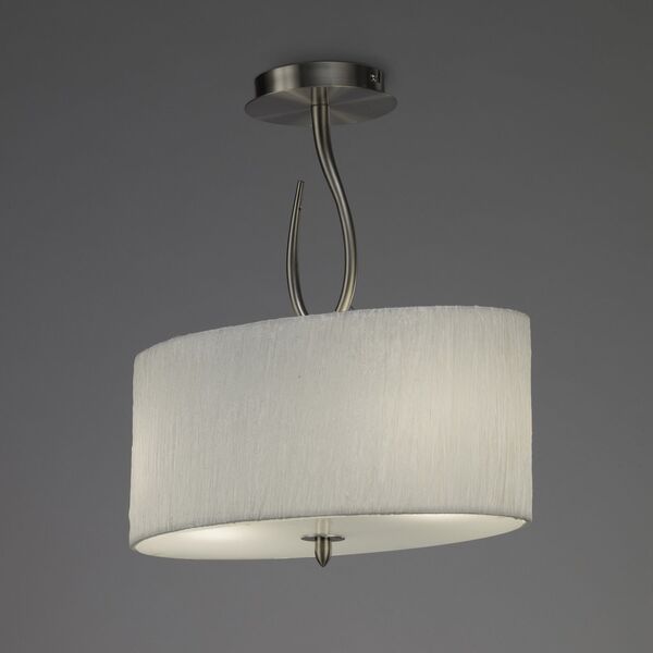 SEMICEILING 2L [SATIN NICKEL + WHITE SHADE]