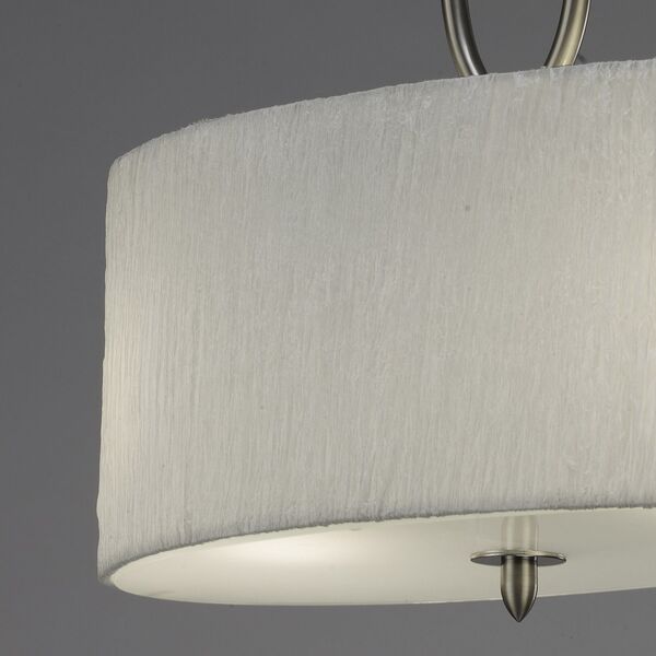 SEMICEILING 2L [SATIN NICKEL + WHITE SHADE]