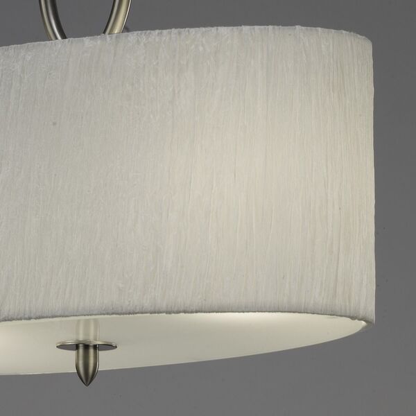 SEMICEILING 2L [SATIN NICKEL + WHITE SHADE]