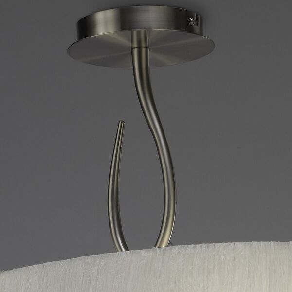 SEMICEILING 2L [SATIN NICKEL + WHITE SHADE]