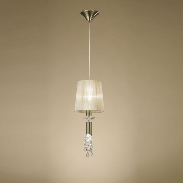 PENDANT 1+1L ANTIQUE BRASS