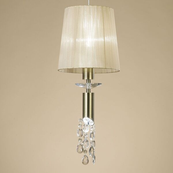 PENDANT 1+1L ANTIQUE BRASS