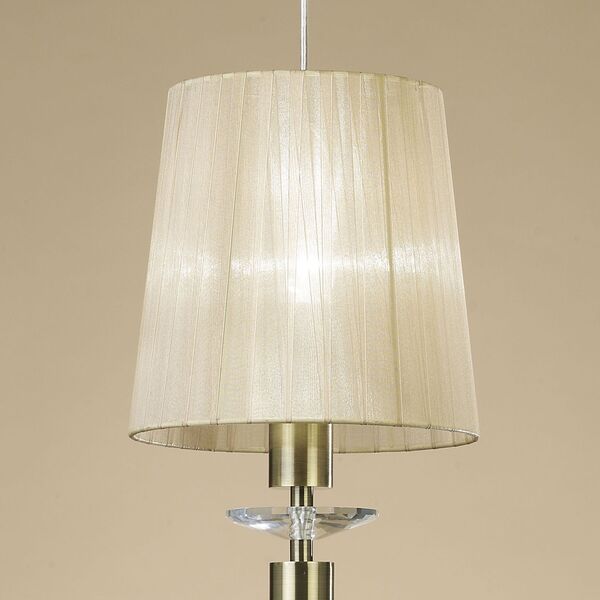 PENDANT 1+1L ANTIQUE BRASS