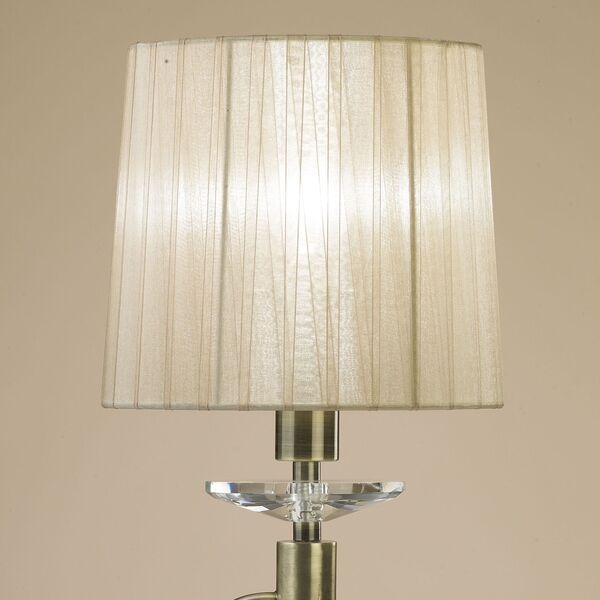 TABLE LAMP 1+1L ANTIQUE BRASS