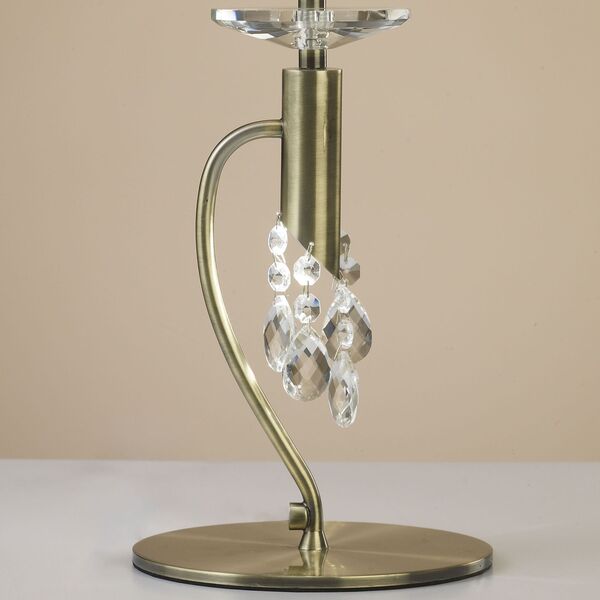 TABLE LAMP 1+1L ANTIQUE BRASS