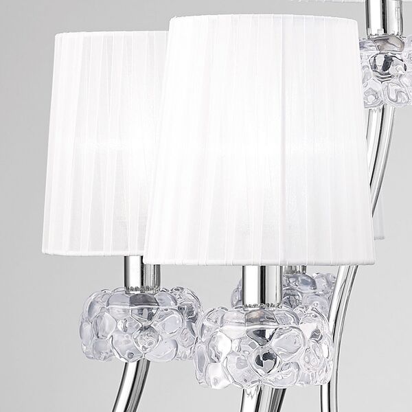 PENDANT LAMP 6+3L [CHROME - WHITE SHADE]