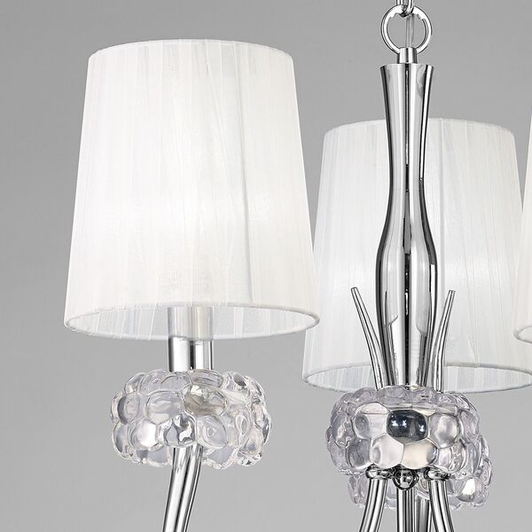 PENTANT LAMP 3L [CHROME - WHITE SHADE]