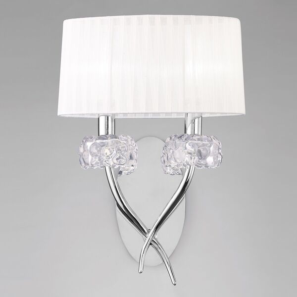 Бра Mantra Loewe [WALL LAMP 2L  CHROME - WHITE SHADE]