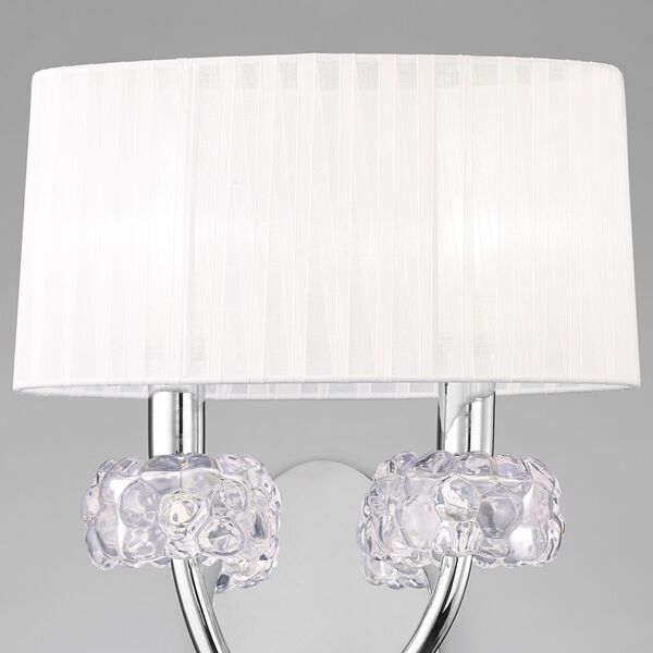 Бра Mantra Loewe [WALL LAMP 2L  CHROME - WHITE SHADE]