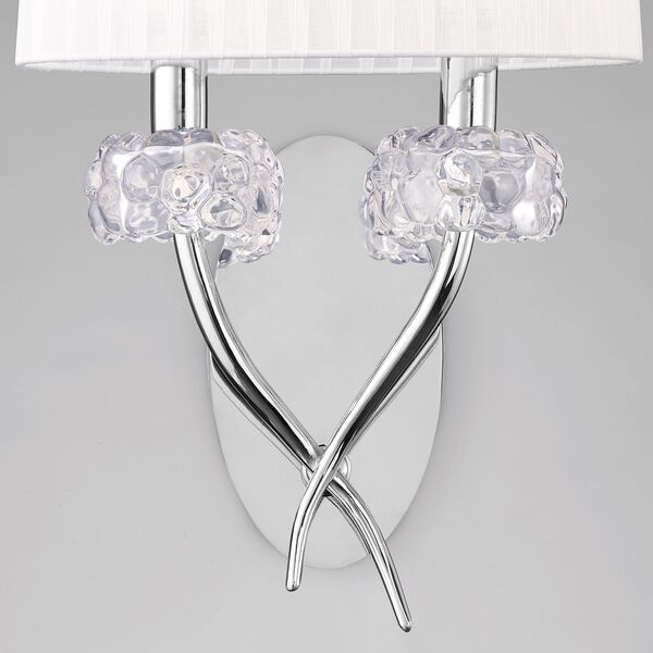 Бра Mantra Loewe [WALL LAMP 2L  CHROME - WHITE SHADE]
