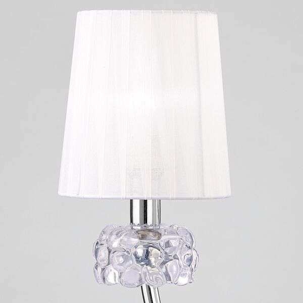 TABLE LAMP 1L SMALL CHROME - WHITE SHADE