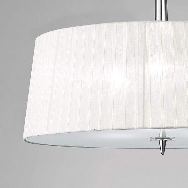 PENDANT LAMP 3L [CHROME - WHITE SHADE]