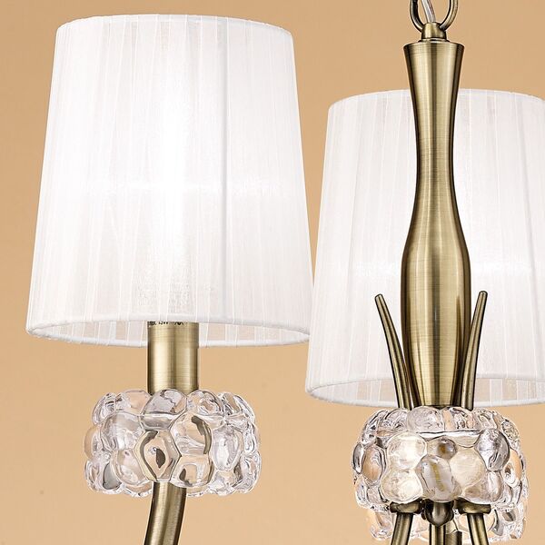 PENTANT LAMP 3L [ANTIQUE BRASS - WHITE SHADE]
