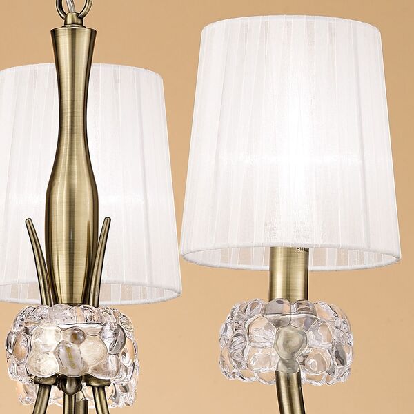 PENTANT LAMP 3L [ANTIQUE BRASS - WHITE SHADE]