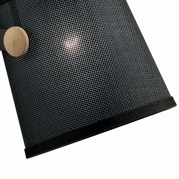 WALL LAMP 1L[BLACK / WOOD - BLACK SHADE]