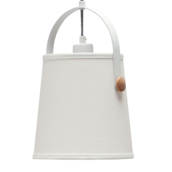 PENDANT 1L [WHITE / WOOD - WHITE SHADE]