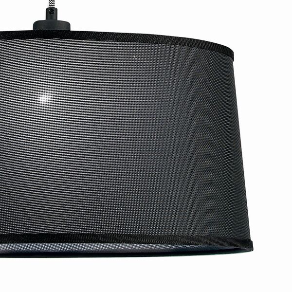 PENDANT 1L [BLACK / WOOD - BLACK SHADE]