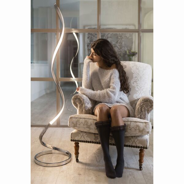 FLOOR LAMP [DIMMABLE SILVER / CHROME]