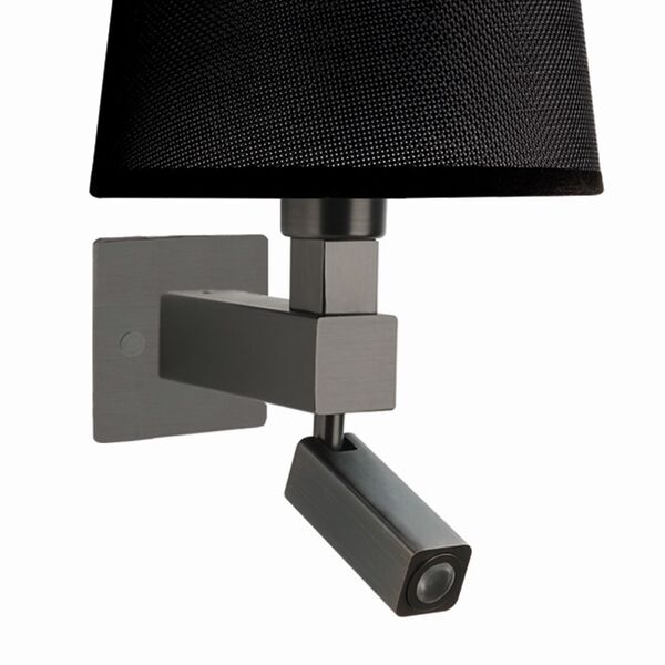 Бра Mantra Bahia [WALL LAMP DARK BROWN+ROUND BLACK SHADE]