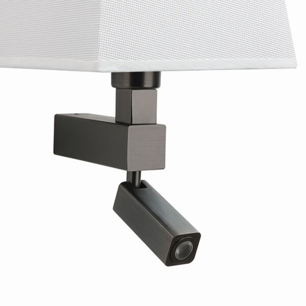 Бра Mantra BAHIA [WALL LAMP DARK BROWN+SQUARE WHITE SHADE]