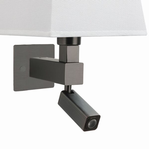 Бра Mantra Bahia [WALL LAMP DARK BROWN+SQUARE WHITE SHADE]