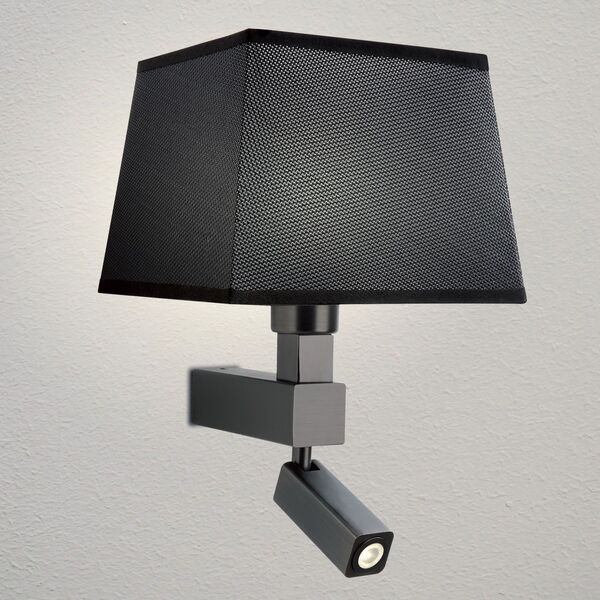 Бра Mantra BAHIA 500 [WALL LAMP DARK BROWN+SQUARE BLACK SHADE]