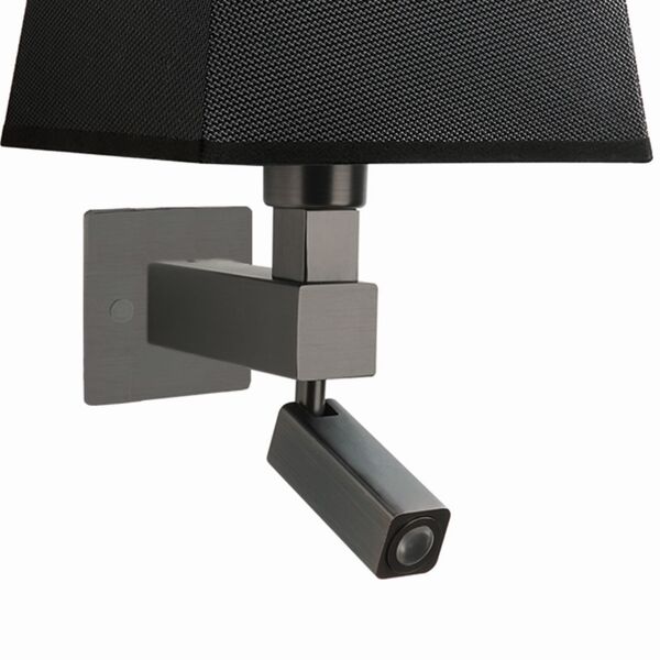 Бра Mantra Bahia [WALL LAMP DARK BROWN+SQUARE BLACK SHADE]