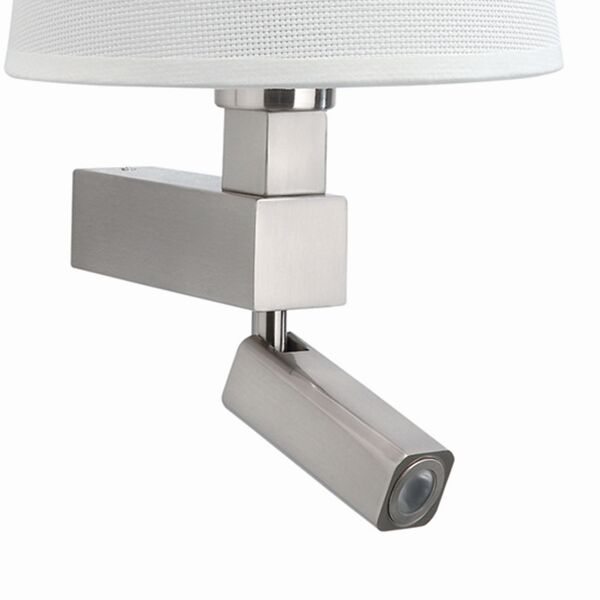 Бра Mantra Bahia WALL LAMP SATIN NICKEL+ROUND WHITE SHADE]