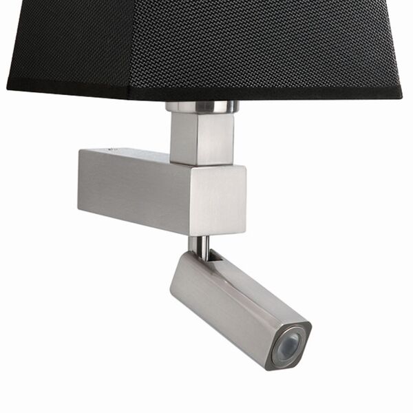 Бра Mantra Bahia [WALL LAMP SATIN NICKEL+SQUARE BLACK SHADE]