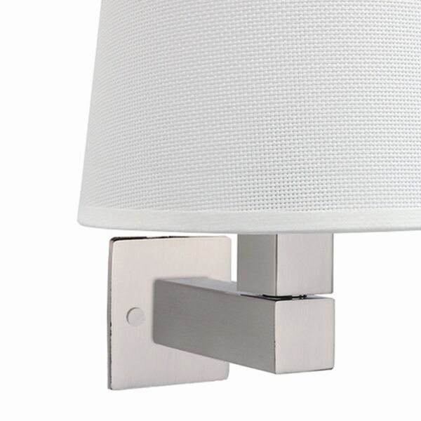 Бра Mantra Bahia [WALL LAMP SATIN NICKEL+ROUND WHITE SHADE]