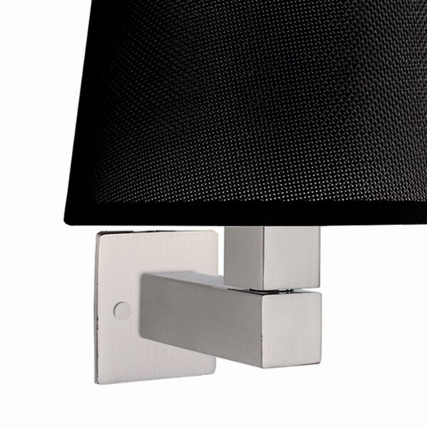 Бра Mantra Bahia [WALL LAMP SATIN NICKEL+ROUND BLACK SHADE]