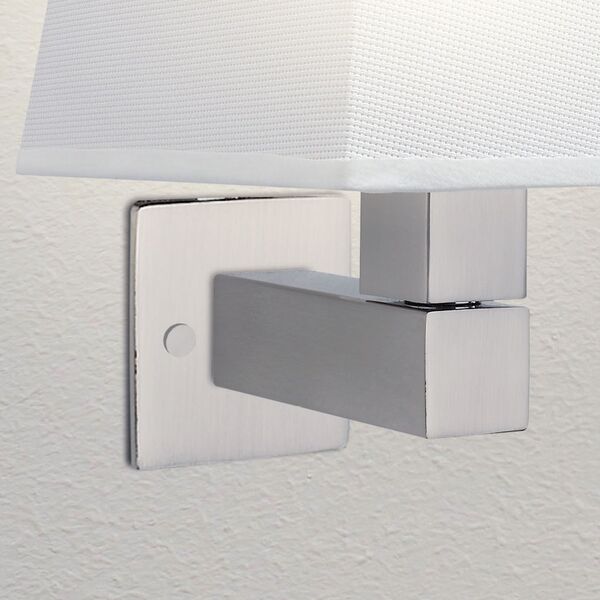 Бра Mantra Bahia [WALL LAMP SATIN NICKEL+SQUARE WHITE SHADE]